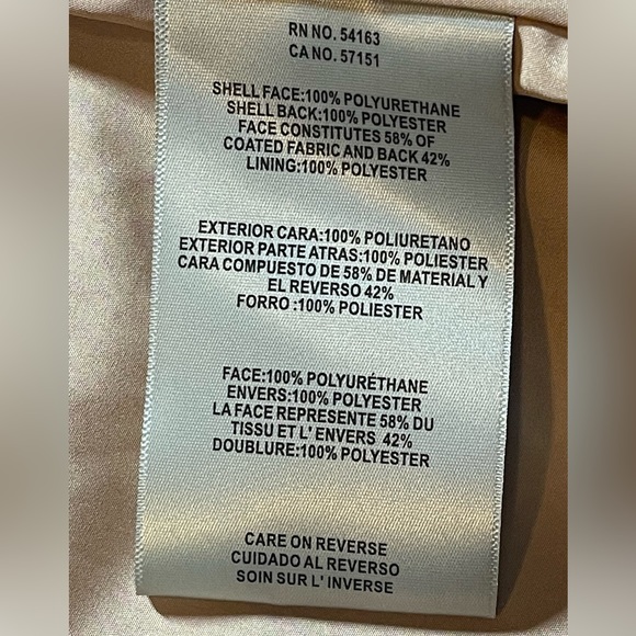 Levi's Women's Faux Leather Belted Shirt Jacket Size Large Color Cream - Picture 16 of 16